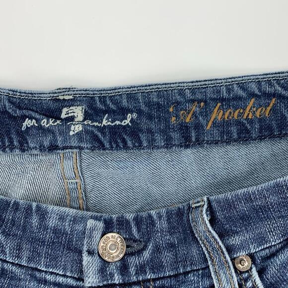 7 For All Mankind A Pocket Cutoff Shorts Women’s Size 31 - Picture 3 of 4